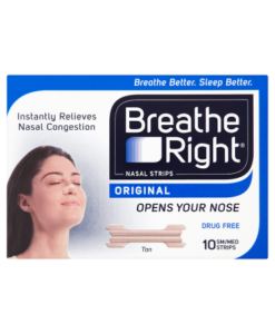 Breathe Right Nasal Strips Original Tan 10 Sm/Med Strips