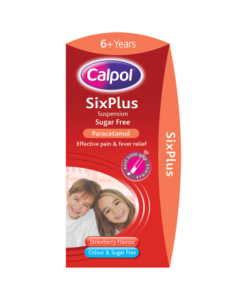 Calpol SixPlus Suspension Sugar Free Strawberry Flavour 6+ Years 80ml