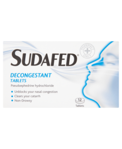 Sudafed Decongestant Tablets 12 Tablets