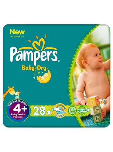 Pampers Nappies Diapers 4 9-20KG 20-44LBS 72 4 Packs Of 18 Extra Absorption Dry 