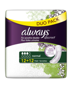 Always Discreet Incontinence Pads Normal Duo Pack x 24