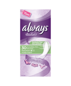 Always Dailies Pantyliners Incredibly Thin Flexistyle 30 Count