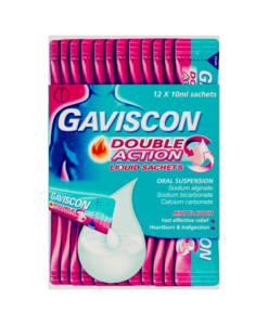 Gaviscon Double Action Liquid Sachets Mint Flavour 12 x 10ml Sachets