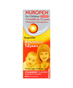 Nurofen for Children 100mg/5ml Oral Suspension Strawberry Flavour 3 Months to 12 Years 200ml