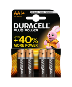 Duracell Plus Power AA Alkaline Batteries 4 counts