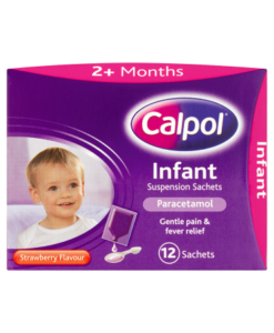 Calpol Infant Suspension Sachets Strawberry Flavour 2+ Months 12 x 5ml Sachets