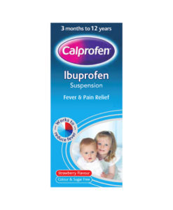 Calprofen Ibuprofen Suspension 3 Months to 12 Years Strawberry Flavour 200ml