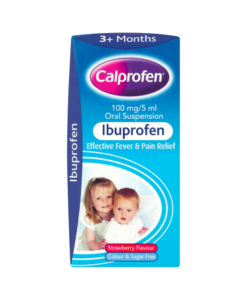 Calprofen 100 mg/5 ml Oral Suspension Ibuprofen 3 Months to 12 Years Strawberry Flavour 100ml