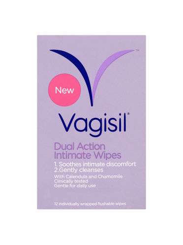 Vagisil Dual Action Intimate Wipes 12 Flushable Wipes