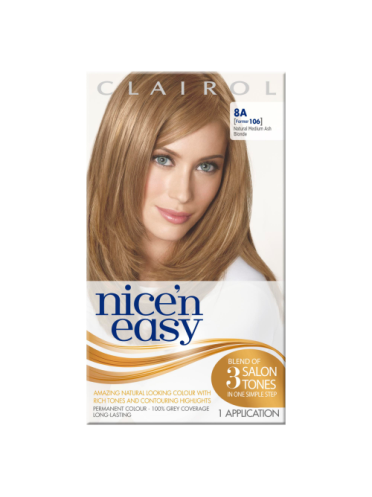 Nice N Easy Permanent Hair Colour Natural Medium Ash Blonde 8a