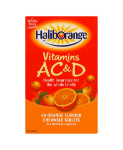 Seven Seas Haliborange Vitamins A C & D 60 Orange Flavour Chewable Tablets