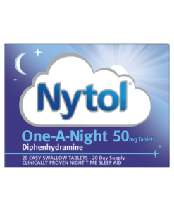 Nytol Diphenhydramine One-A-Night 50mg Tablets 20 Tablets