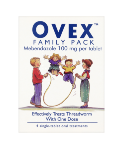 Ovex Family Pack Contains 4 Single-Tablet Treatments for Threadworms