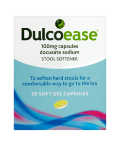 DulcoEase 100mg Capsules Stool Softener 30 Soft Gel Capsules