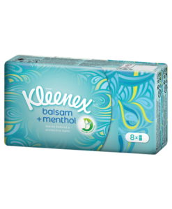 Kleenex Balsam + Menthol Pocket Tissues 8 Pack
