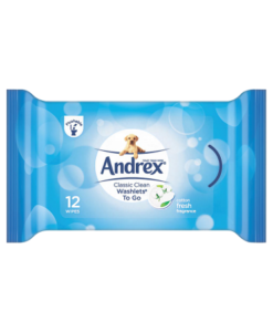 Andrex Washlets Classic Clean to Go Pack 12 Wipes