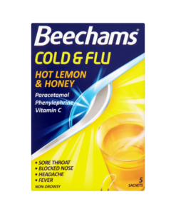 Beechams Cold & Flu Hot Lemon & Honey 5 Sachets