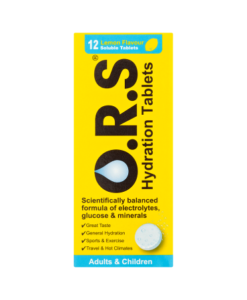 O.R.S Hydration Tablets Adults & Children 12 Lemon Flavour Soluble Tablets