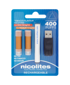 Nicolites Electronic Cigarettes Tobacco Flavour Rechargeable