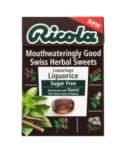 Ricola Mouthwateringly Good Swiss Herbal Sweets Luxurious Liquorice Sugar Free 45g