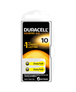 Duracell DA10 Hearing Aid Batteries 6 counts