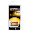 Duracell DA312 Hearing Aid Batteries 6 counts