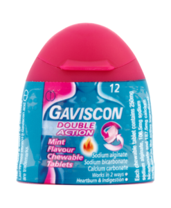 Gaviscon Double Action 12 Mint Flavour Chewable Tablets