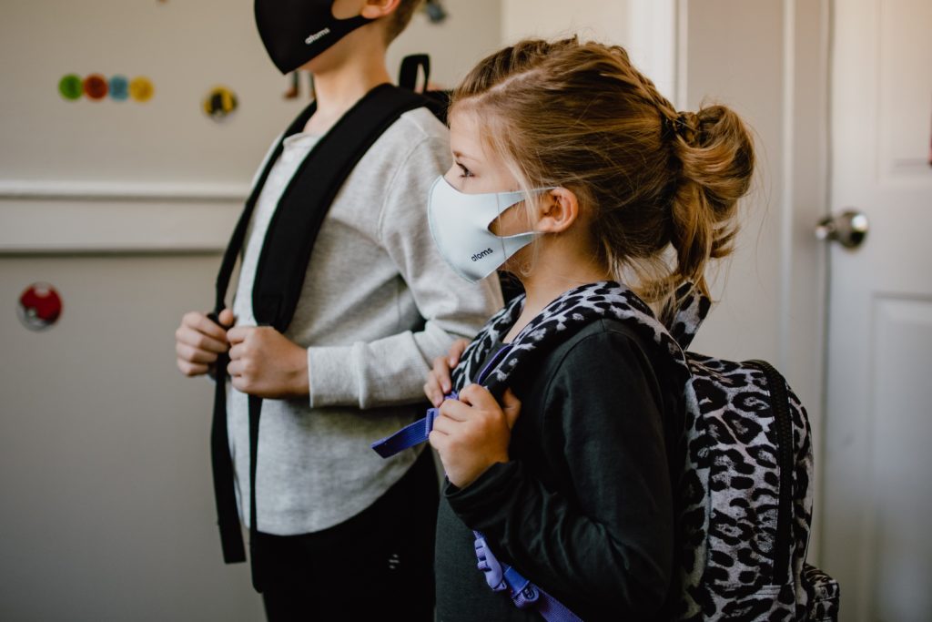 student wearing mask